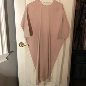 Pink and white dress